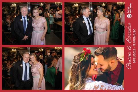 Totem Fotográfico em casamento realizado em Itapema (SC).'