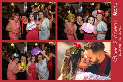 Totem Fotográfico em casamento realizado em Itapema (SC).'