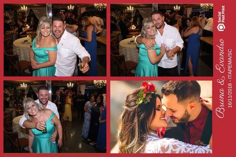 Totem Fotográfico em casamento realizado em Itapema (SC).'