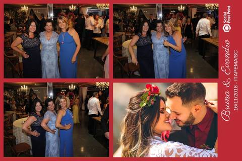 Totem Fotográfico em casamento realizado em Itapema (SC).'