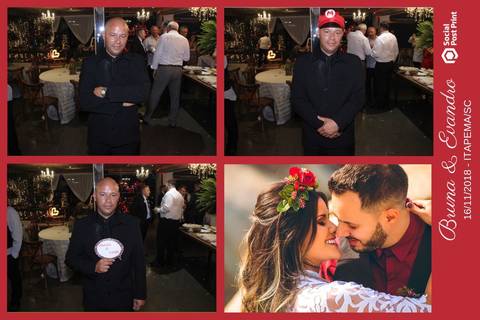 Totem Fotográfico em casamento realizado em Itapema (SC).'