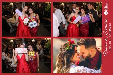 Totem Fotográfico em casamento realizado em Itapema (SC).'