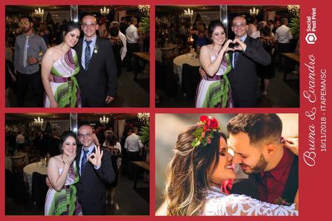 Totem Fotográfico em casamento realizado em Itapema (SC).'