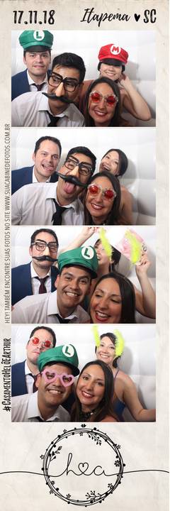 Cabine de Fotos em casamento realizado em Itapema.'