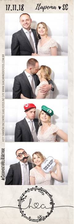 Cabine de Fotos em casamento realizado em Itapema.'
