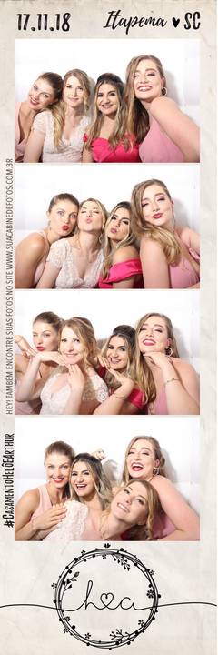 Cabine de Fotos em casamento realizado em Itapema.'