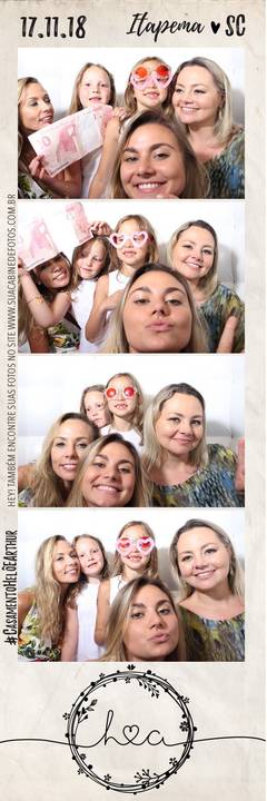 Cabine de Fotos em casamento realizado em Itapema.'