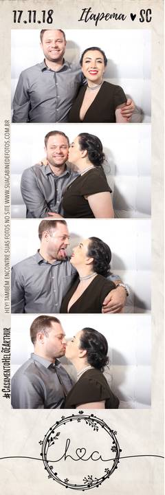 Cabine de Fotos em casamento realizado em Itapema.'