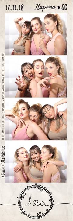 Cabine de Fotos em casamento realizado em Itapema.'