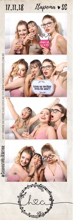 Cabine de Fotos em casamento realizado em Itapema.'