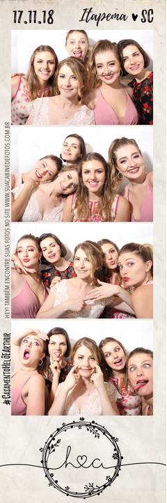 Cabine de Fotos em casamento realizado em Itapema.'