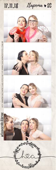 Cabine de Fotos em casamento realizado em Itapema.'
