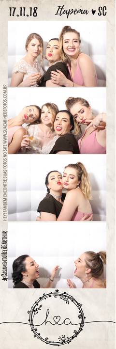 Cabine de Fotos em casamento realizado em Itapema.'