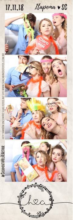 Cabine de Fotos em casamento realizado em Itapema.'