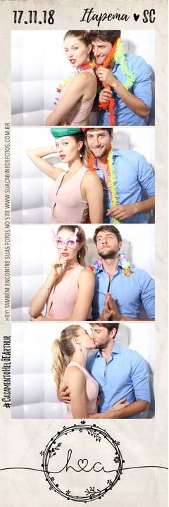 Cabine de Fotos em casamento realizado em Itapema.'