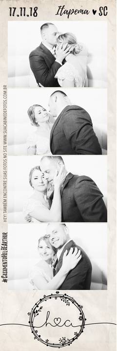 Cabine de Fotos em casamento realizado em Itapema.'