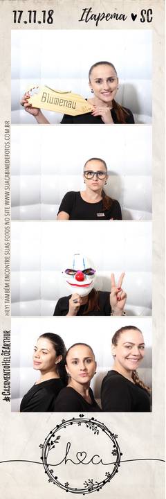Cabine de Fotos em casamento realizado em Itapema.'