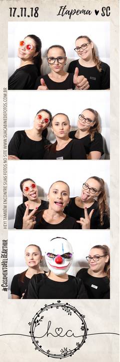 Cabine de Fotos em casamento realizado em Itapema.'