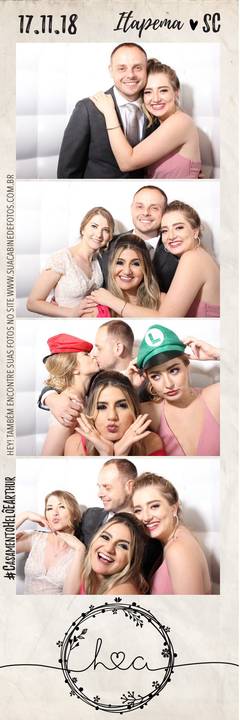Cabine de Fotos em casamento realizado em Itapema.'