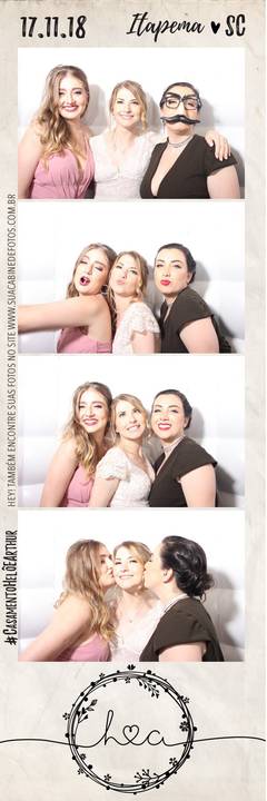 Cabine de Fotos em casamento realizado em Itapema.'