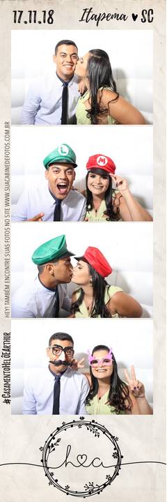 Cabine de Fotos em casamento realizado em Itapema.'