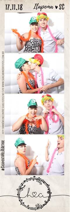 Cabine de Fotos em casamento realizado em Itapema.'