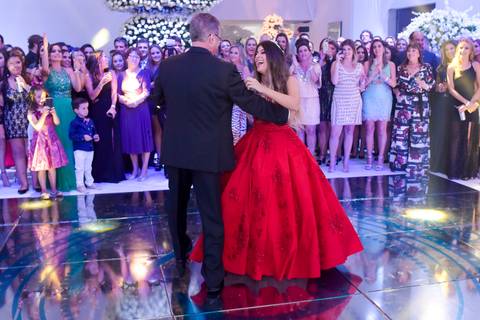 danca com pai'