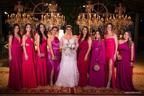 madrinhas e noiva'