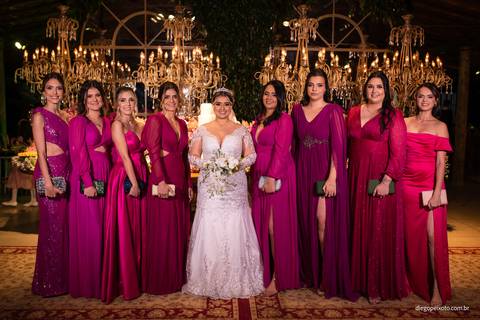 noiva e madrinhas'