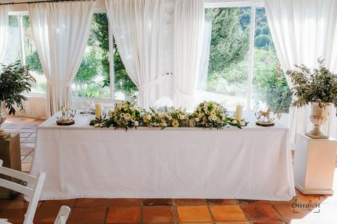 mesa dos noivos na quinta da torre'