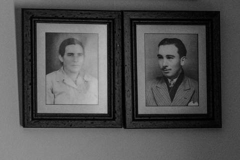 fotografias dos bisavós da criança que vai ser baptizada'