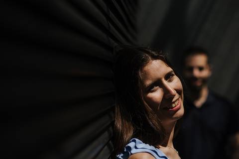 bonito retrato de namorados no porto'