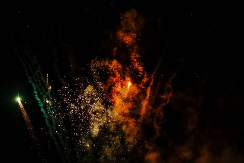 Fogo de artifício na quinta de Santa Cristina em Portunhos'
