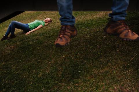 Sessão de solteiros junto do mosteiro de Santa-Clara em Coimbra'