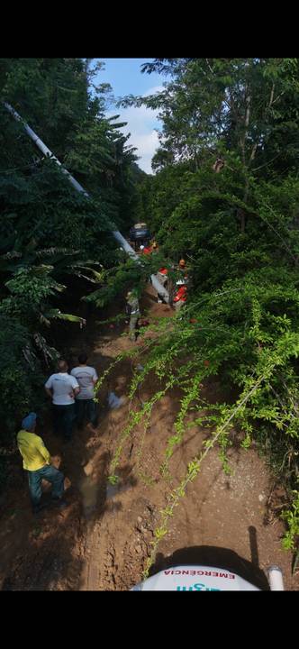 Light na estrada da Torre trocando poste'