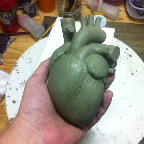 Coração antes do molde'