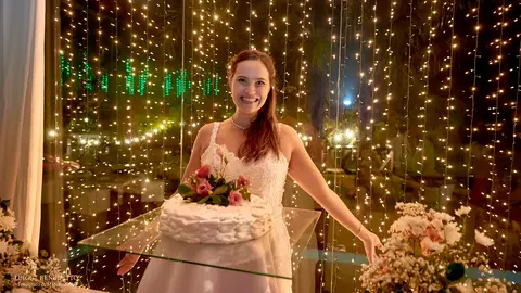 Novia con mesa dulce'