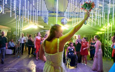 Tiro de ramo de la novia'