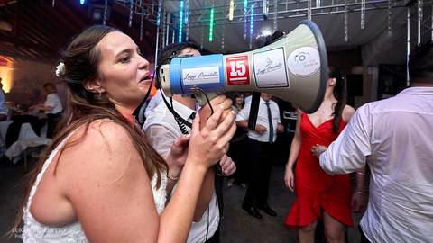 Megáfono en el casamiento'