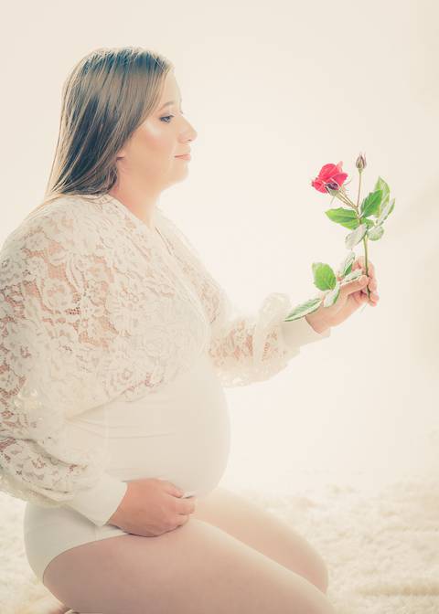 Muita doçura em nosso ensaio de gestante.'