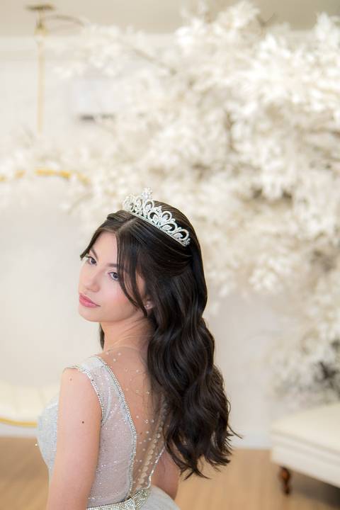 Poses no salão de beleza'