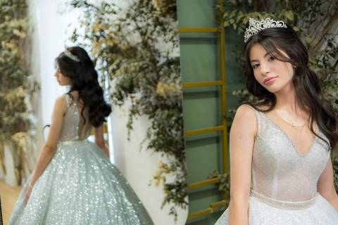 Poses no salão de beleza'