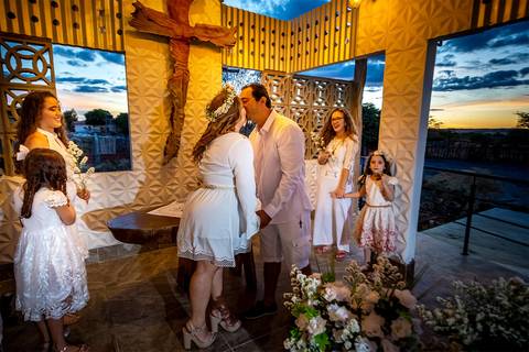 Casamento | Bodas de Papel | Capela | Casa da Meia Hora | Irecê, Bahia | Senhoria e Robson'