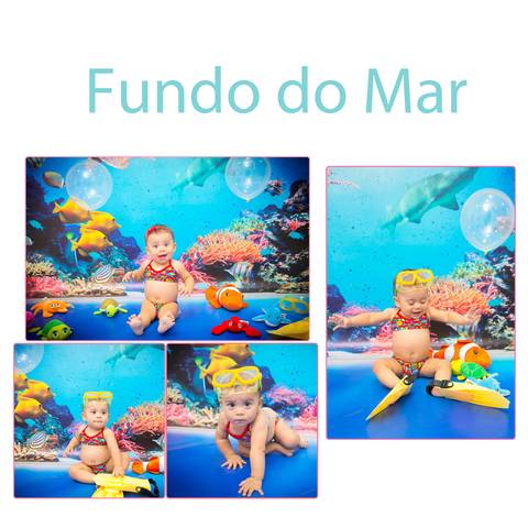 Ensaio fotográfico fundo do mar menina'