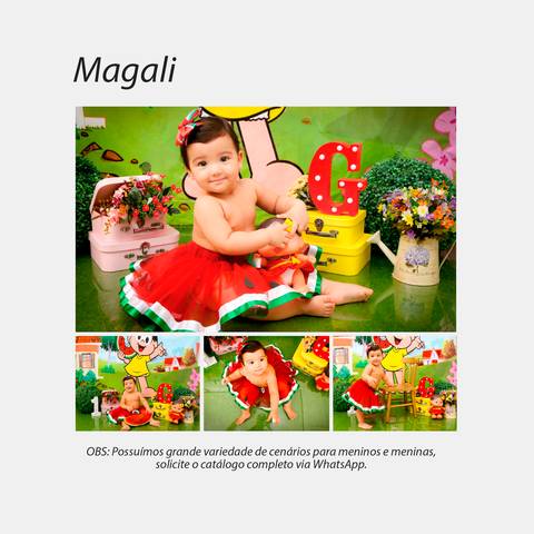 Ensaio infantil tema Magali'