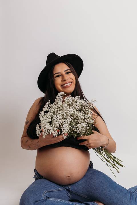 Sessão de grávida - Estúdio'