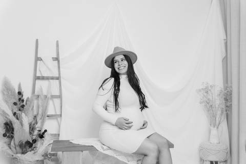 Sessão de grávida - Estúdio'