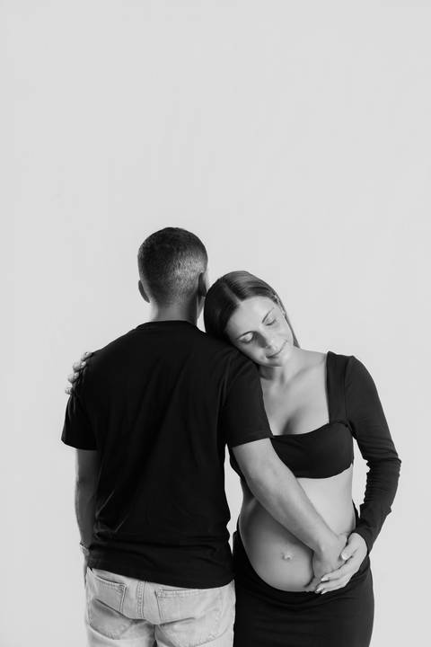 Sessão de grávida em estúdio'