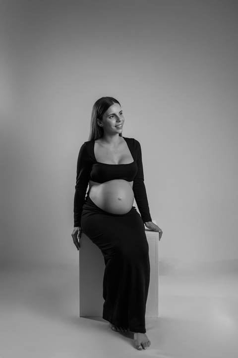 Sessão de grávida em estúdio'