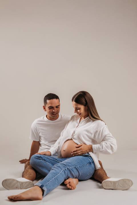 Sessão de grávida em estúdio'